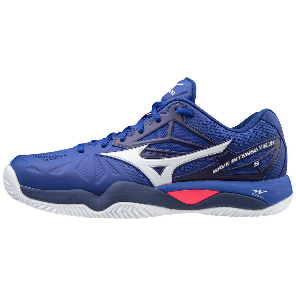 Tenis Netshoes Mizuno Wave Intense Tour 5 Cc - Homem - Azuis/Branco/Rosa - EAXML6847